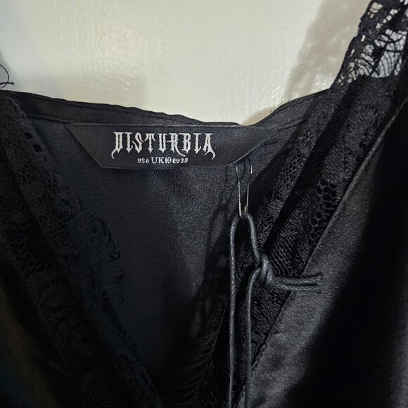 (NEW) Conjure Satin Lace Trim Button Up Cami Top (Size 10) - Picture 5 of 8